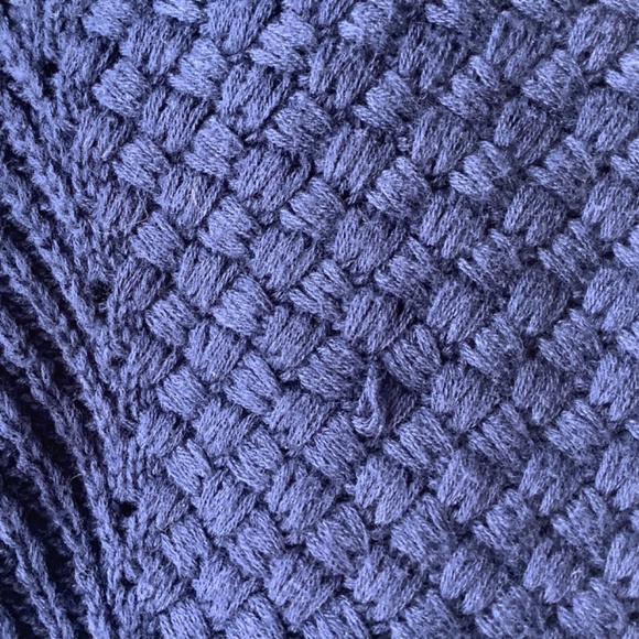 LILLY Pulitzer Keating navy blue pom Pom sweater caftan poncho XS - Picture 7 of 9